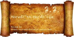 Horváth Horácia névjegykártya