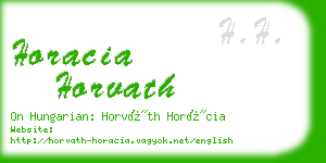 horacia horvath business card